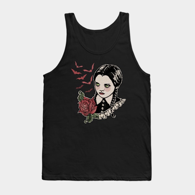 Wednesday Addams Tank Top by Little Bad Wren 